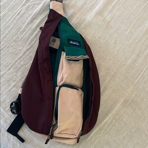 Kavu Brown and Cream Belt Bag with Versatile Design